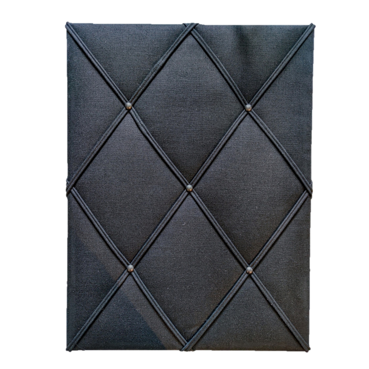 Riis - Oppslagstavle 57x77 cm - Sort lin, rolur, stål