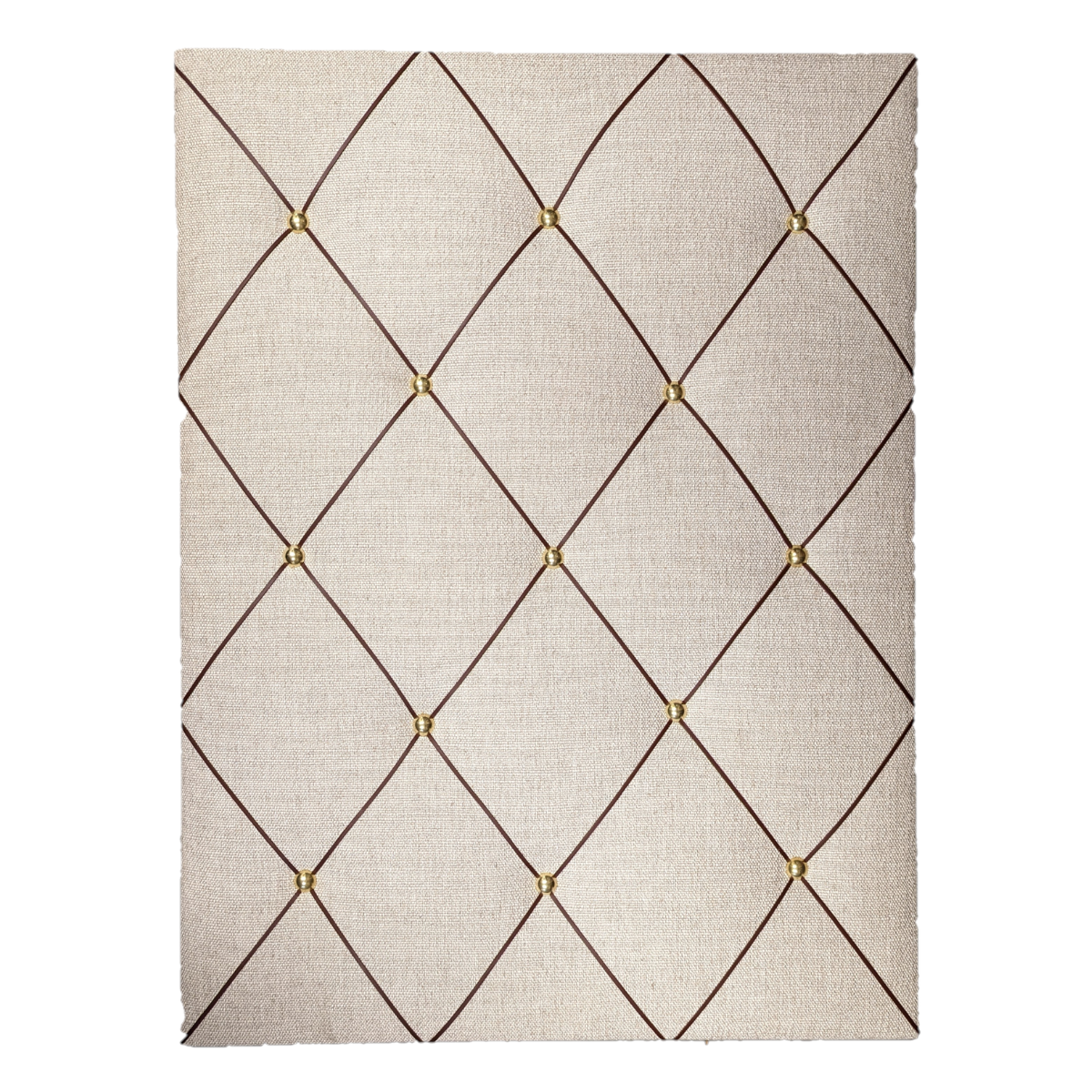 Riis - Oppslagstavle 57x77cm - Natural, brunt skinn, forgylt