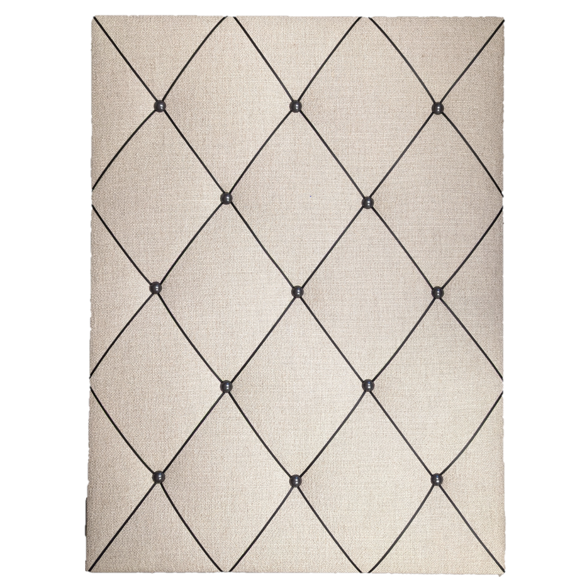 Riis - Oppslagstavle 57x77 cm - Natural, sort skinn, stålgrå