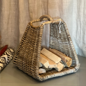 Chehoma - Log Basket with Handle in Rattan