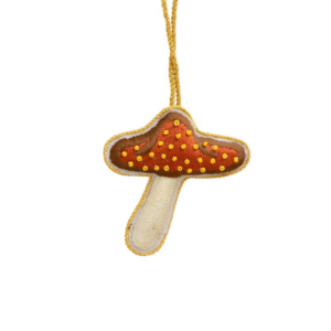 Chehoma - Xmas ornament embroidered Mushroom