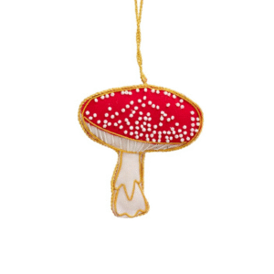 Chehoma - Xmas ornament embroidered Mushroom